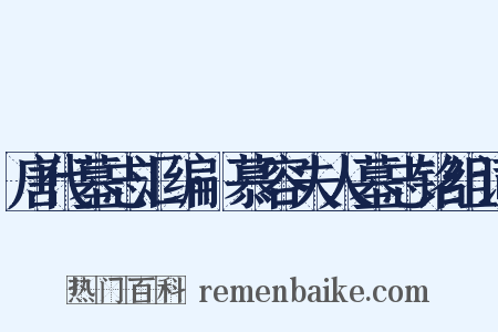 唐代墓志汇编·慕容夫人墓志铭组词是什么意思的图片